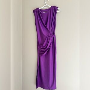 PURPLE MIDI DRESS